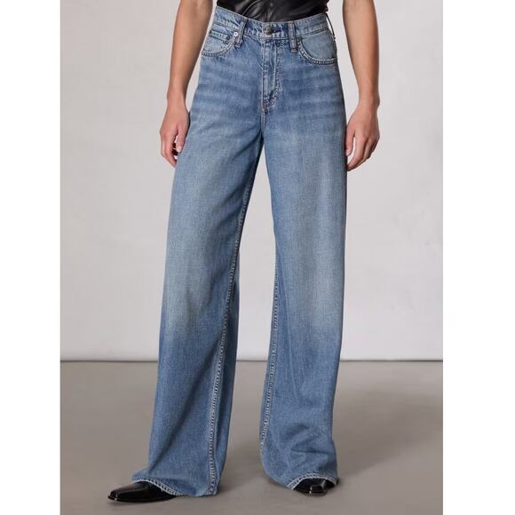 Rag & Bone Women's Baverly Featherweight Sofie Wide-Leg Jeans Size 31 - Picture 1 of 14